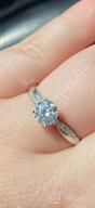 img 1 attached to 1.16Ctw Moissanite Engagement Rings For Women - Platinum Plated Silver Ring review by Matthew Carr