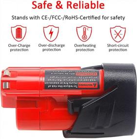 img 1 attached to Upgrade Your Milwaukee M12 Tools With Waitley 2 Pack 12V 3.0Ah Replacement Batteries: Get More Power And Capacity For Your Work