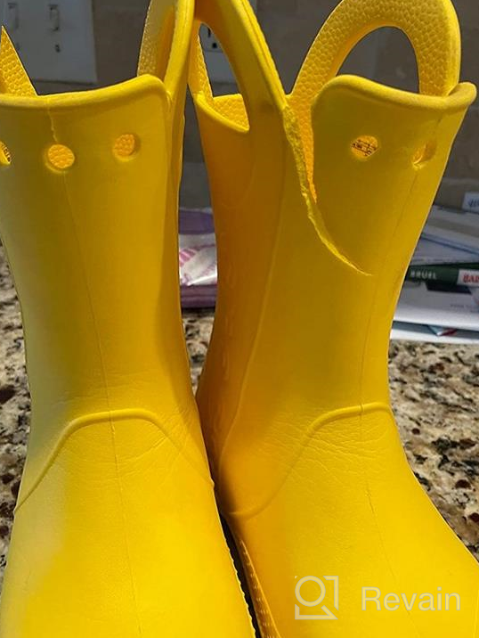 img 1 attached to 👞 Crocs Kids Handle Rain Boots: Boys' Shoes, Perfect for Outdoor Activities review by Dave Lopez