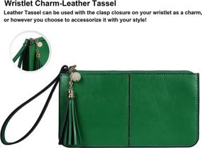 img 1 attached to 👜 Women's Leather Zipper Wallet & Wristlet Handbag with Pocket - Handbags & Wallets