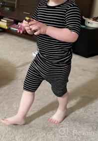 img 7 attached to Stylish & Comfortable Kids Pajama Set: AVAUMA Stripe Pattern Baby Boys Girls Sleepwear
