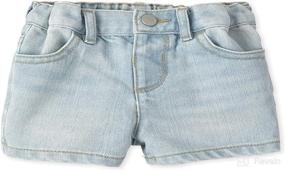 img 1 attached to 👶 Denim Shorts for Baby Girls by The Children's Place