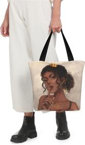 img 1 attached to African American Shoulder Business Shopping Women's Handbags & Wallets for Totes