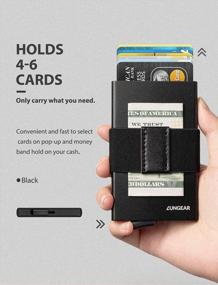img 3 attached to Minimalist RFID Credit Card Holder For Men With Pop-Up Feature And Metal Case For ID Protection