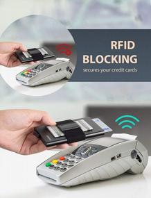 img 2 attached to Минималистский держатель кредитной карты RFID для мужчин с всплывающей функцией и металлическим корпусом для защиты удостоверения личности