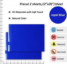 img 2 attached to 2 Sheets Heat Transfer Vinyl HTV For Iron-On Tshirts Frabics - Royal Blue 12"X20"/Sheet