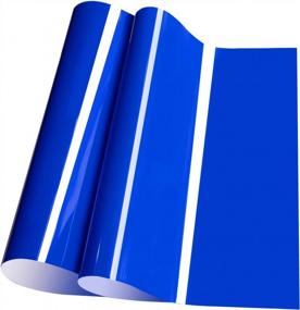 img 4 attached to 2 Sheets Heat Transfer Vinyl HTV For Iron-On Tshirts Frabics - Royal Blue 12"X20"/Sheet