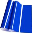 2 sheets heat transfer vinyl htv for iron-on tshirts frabics - royal blue 12"x20"/sheet logo