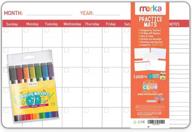 merka 5-piece drawing set with monthly planner, calligraphy, music, and 7 markers for creative expression logo