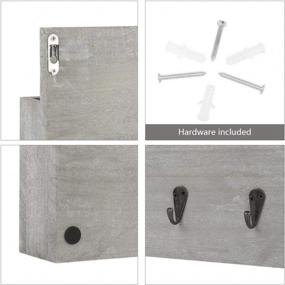 img 2 attached to Organize Your Life: LIANTRAL Wall Mount Mail Holder With 3 Compartments And 6 Key Hooks