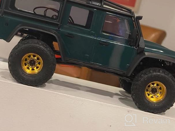 img 1 attached to Upgraded INJORA 1.0 Beadlock Wheel Rim Set In Dark Grey For 1/18 TRX4M Axial SCX24 Bronco Deadbolt C10 JLU Gladiator - Ideal Crawler Wheels Rims For Improved Performance review by Eric Teodoro