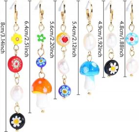 img 1 attached to Personalized Charm Hoop Earrings Set For Women - Vercret Y2K Huggie Dangle Earrings In Multiple Colors - Ideal Gift For Ladies