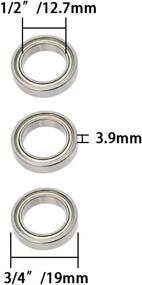 img 2 attached to Upgrade Your Router Bits With Wolfride 3Pcs Bottom Mounted Ball Bearing Kit For 1/2 Inch Shank Router Bits