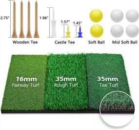 img 2 attached to WhiteFang Golf Net Bundle Golf Practice Net 10X7 Feet With Golf Chipping Nets Golf Hitting Mat & Golf Balls Packed In Carry Bag For Backyard Driving Indoor Outdoor