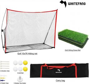 img 3 attached to WhiteFang Golf Net Bundle Golf Practice Net 10X7 Feet With Golf Chipping Nets Golf Hitting Mat & Golf Balls Packed In Carry Bag For Backyard Driving Indoor Outdoor