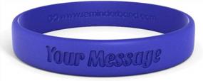 img 4 attached to Custom Silicone Wristband - Personalized Rubber Bracelet For Events, Gifts, Causes, Fundraisers & Awareness - Men/Women
