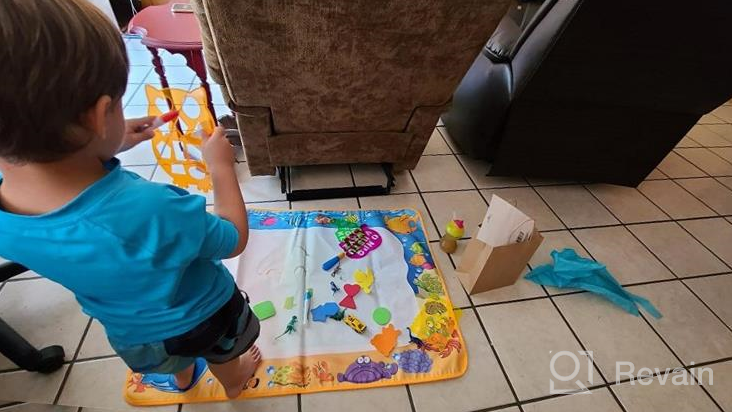 img 1 attached to Magical Water Doodle Mat For Kids - Educational Painting And Writing Toy For Ages 2-7 - Perfect Toddler Gift review by Eduardo Davis