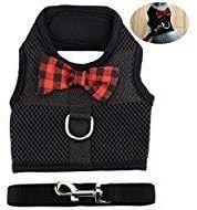 🐰 bunny kitten harness: stylish no pull cat leash vest for small animals - adjustable, soft, and breathable walking harness set logo