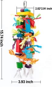 img 2 attached to 🐦 Optimized Search: Multi-Colored Wood Block Tear Toys for African Grey, Conure, and Amazon Parrots - Canada's Finest Bird Toys