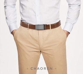 img 3 attached to Upgrade Your Style With CHAOREN Click Belt: A Micro-Adjustable Mens Dress Belt For A Perfect Fit