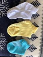 img 1 attached to 6/12 Pairs Anti Slip Toddler Socks Non Skid Ankle Socks With Grips For Baby, Kids Boys Girls - Jamegio review by Katie Owens