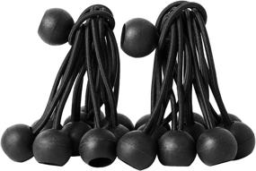 img 2 attached to 16 Pack Black Ball Bungee Cords – Heavy Duty 4 inch Tarp Bungee Balls for Canopy, Camping, and More