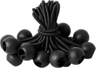 16 pack black ball bungee cords – heavy duty 4 inch tarp bungee balls for canopy, camping, and more logo