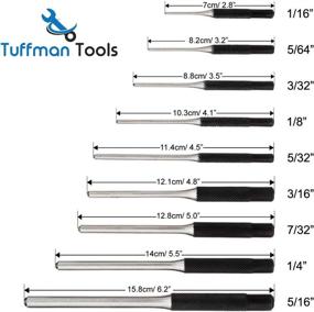 img 3 attached to 🛠️ Enhance Precision and Durability with TuffMan Tools Pin Punch 9Pc Set