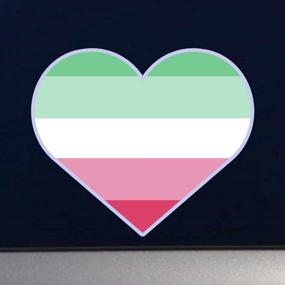 img 2 attached to 🌈 Dark Spark Decals Abrosexual LGBT Pride Heart - 4 Inch Vibrant Vinyl Decal: Ideal for Cars, Laptops, Décor, Windows & More!