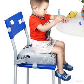img 2 attached to 🪑 Zicac High Chair Booster Seat: Portable and Washable Heightening Cushion for Babies and Toddlers - Thick Chair Seat Pads for Dining