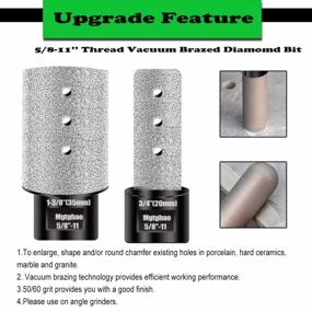 img 1 attached to 15Mm Diamond Finger Milling Bit For Enlarging And Shaping Porcelain, Ceramic, Stone, Granite, Marble Tile - Mgtgbao 5/8”Back Diamond Finger Bit With Round Bevel For Existing Holes
