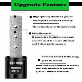 img 2 attached to 15Mm Diamond Finger Milling Bit For Enlarging And Shaping Porcelain, Ceramic, Stone, Granite, Marble Tile - Mgtgbao 5/8”Back Diamond Finger Bit With Round Bevel For Existing Holes