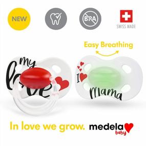 img 2 attached to Medela 2-Pack Glow In The Dark Baby Pacifiers For 0-6 Months, Lightweight And BPA-Free For Natural Suckling - Perfect For Day And Night Use
