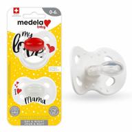 medela 2-pack glow in the dark baby pacifiers for 0-6 months, lightweight and bpa-free for natural suckling - perfect for day and night use logo