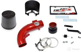 img 1 attached to HPS Performance Red Shortram Air Intake Kit Heat Shield Cool Ram Compatible For 2009-2013 Toyota Matrix 2