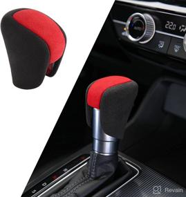 img 4 attached to Thenice For 11Th Gen Civic Gear Shift Knob Cover Trims Automatic Transmission CVT Boots Change Lever Alcantara Decoration For Honda Civic 2022