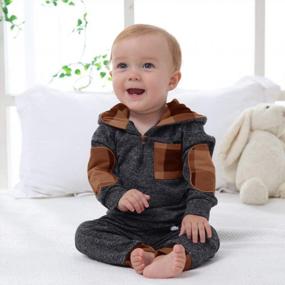 img 3 attached to SANMIO Infant Toddler Baby Boys Girls Clothes: Classic Plaid Sweatshirt +Pants Outfit Set