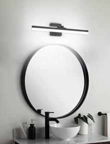 img 1 attached to Revamp Your Bathroom With Joossnwell Modern LED Vanity Light Bar - 23.62" Adjustable Black Bathroom Fixtures For Cool, Stylish Ambiance