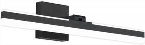 img 4 attached to Revamp Your Bathroom With Joossnwell Modern LED Vanity Light Bar - 23.62" Adjustable Black Bathroom Fixtures For Cool, Stylish Ambiance