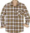 zioloma men's plaid flannel western shirt: casual long sleeve button-up for ultimate style and comfort logo