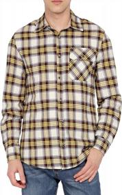 img 1 attached to ZIOLOMA Men'S Plaid Flannel Western Shirt: Casual Long Sleeve Button-Up For Ultimate Style And Comfort
