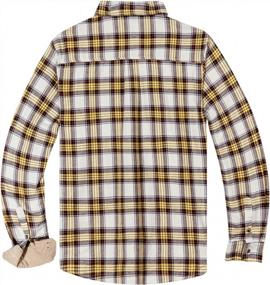 img 3 attached to ZIOLOMA Men'S Plaid Flannel Western Shirt: Casual Long Sleeve Button-Up For Ultimate Style And Comfort