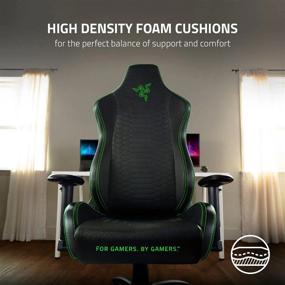 img 1 attached to Razer Iskur X Gaming Chair: Ergonomic Design For The Ultimate Gaming Experience - Multi-Layered Synthetic Leather - High-Density Foam Cushions - 2D Armrests - Steel-Reinforced Body - Black/Green