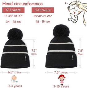 img 2 attached to FURTALK Toddler Winter Beanie: Double Girls' Accessories for Cold Weather Protection & Style