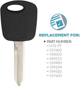 img 2 attached to 🔑 Seamless Replacement - Keyless2Go Uncut Transponder Ignition Car Key H72