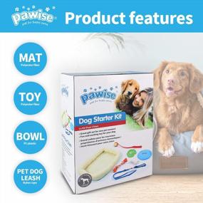 img 2 attached to PAWISE Dog Gift Box With 8Pc Set - Bed, Collar, Leash, Bowls, Ball Launcher & Chew Toys