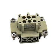 velledq 500v 16a 6 pin + pe female screw terminal heavy duty connector insert logo