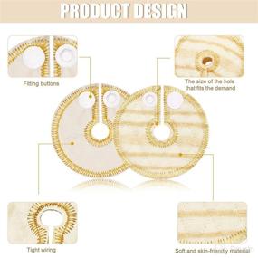 img 1 attached to 🍼 24 Pack Washable Feeding Tube Covers for Babies | Reusable Nursing Pads | Soft Absorbent Cotton Tube Button Pads for Breastfeeding Support | Nursing Care Peg Tube | 2.5 Inches