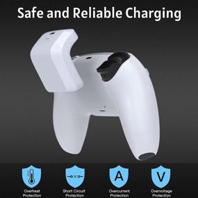 img 3 attached to NexiGo PS5 Controller Play And Charge Kit With Rechargeable 1500MAh Battery Pack And LED Indicator - Includes USB Type-C Charging Cable For Playstation 5 Controller