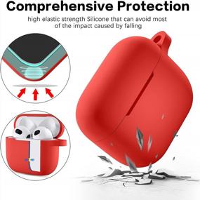 img 2 attached to Protect Your AirPods 3 With Hamile Silicone Case Cover- Cute And Durable With Keychain Attachment